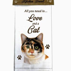 Calico cat Kitchen Towel ES Pets